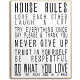 Wall Decor Hill Interiors Large Glass House Rules Wall Wall Decor
