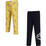 Leggings - Yellow Trousers Regatta Childrens Unisex Childrens/Kids Printed Peppa Pig Leggings (Pack of 2) (Maize Yellow/Navy)