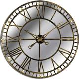 Table Clocks Hill Interiors Large Antique Brass Mirrored Skeleton Table Clock