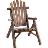 Sun Chairs Garden & Outdoor Furniture on sale OutSunny Outdoor Wooden Adirondack Chair Vintage Brown