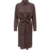 Only Women Dresses Only Long Belted Shirt Dress