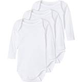 White Bodysuits Name It Bright Noos Body 3-Pack