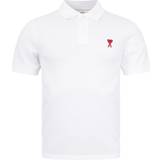 Unisex Polo Shirts Ami Paris Ami de Coeur Polo Shirt - White