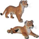 Lions Action Figures Design Toscano The Grande-Scale Lion Cub Statue Set: Standing And Lying Down
