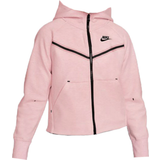 Nike tech fleece hoodie junior Children's Clothing Nike Girl's Tech Fleece Full-Zip Hoodie - Pink Foam/Heather/Black (CZ2570-663)