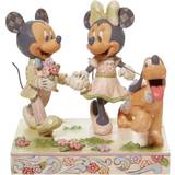 Mickey Mouse Toy Figures Disney Traditions Mickey Mouse and Minnie Mouse White Woodland Springtime Stroll by Jim Shore Statue