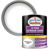 Sandtex 10 Year Exterior Satin Pure Brilliant White 750ml