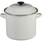 Le Creuset White Enameled Steel with lid 7.57 L 22.225 cm
