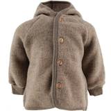 Buttons Fleece Jackets Children's Clothing ENGEL Natur Hooded Fleece Jacket - Walnut Melange