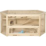 Pawhut Three-Tier Wooden Hamster/Gerbil Cage Play Centre