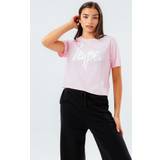 Pink T-shirts Children's Clothing Hype Script Kids Crop T-Shirt