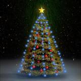 vidaXL Net Lights with 210 LEDs Blue 210 cm Christmas Tree