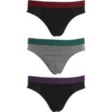 Turquoise Men's Underwear Tom Franks Mens Briefs Underwear With Striped Waistband (3 Pack) (Medium) (Red/Teal/Purple)