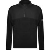 Calvin Klein Men's Badge Sherpa Half Zip Fleece Jacket - Black