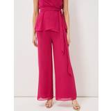 Pink Trousers & Shorts Phase Eight Florentine Chiffon Trousers Magenta