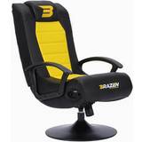Black - Fabric Gaming Chairs Brazen Gamingchairs Pride 2.1 Bluetooth Surround Sound Gaming Chair - Black/Yellow