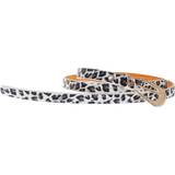 White - Women Belts Grace Womens/Ladies Leopard Print Leather Belt (White Leopard)