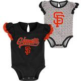 Buttons Bodysuits Children's Clothing Outerstuff San Francisco Giants Scream & Shout Bodysuit 2-Pack - Black/Heathered Gray