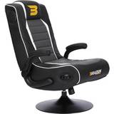 Padded Armrest Gaming Chairs Brazen Gamingchairs Serpent 2.1 Bluetooth Surround Sound Gaming Chair - Black/White
