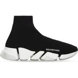 lure utilgivelig Mount Vesuv Balenciaga Speed 2.0 Clear Sole Recycled Knit M - Black/White