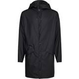 Men - Waterproof Rain Clothes Rains Long Jacket Unisex - Black