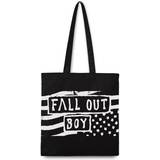 Fall Out Boy Rocksax Flag Shoulder Bag black white
