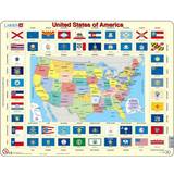 Larsen Rahmenpuzzle United States of America (auf Englisch) 70 Teile