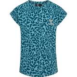 Leopard Children's Clothing Hummel Flowy AOP T-shirt S/S - Blue Coral (219311-7058)