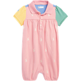 Playsuits Children's Clothing Ralph Lauren Baby Girl's Color-Blocked Piqué Bubble Shortall - Adirondack Rose