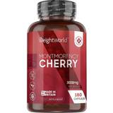 Natural Vitamins & Minerals WeightWorld Montmorency Cherry 180 Capsules, 3000mg Vegan & Natural Tart Cherry Extract Supplement