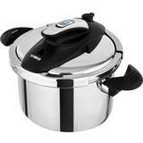 6 Litre Stainless Steel Tower T920004S6L Express Pressure Cooker with Bakelite Lid Lock System Visual Pressure Indicator 