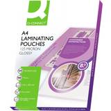 Lamination Films Q-CONNECT A4 250 Micron Laminating Pouch (Pack of 100)