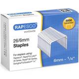 Desktop Stationery Rapesco 26/6mm Galvanised Staples, Silver