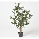 White Christmas Trees Homescapes Artificial Peony Tree in Black Pot, 100 cm Tall Christmas Tree
