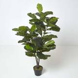 Christmas Decorations Homescapes Artificial Fiddle Leaf Fig Tree in Pot, 120 cm Tall Christmas Tree