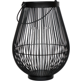 Lanterns Ivyline Venere Black with Glass Insert H46cm W35.5cm Lantern