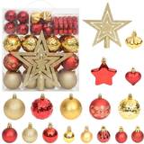 VidaXL Christmas Tree Ornaments vidaXL Julekugler 70 dele guldfarvet og rød Christmas Tree Ornament