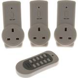 Remote Control Outlets Status Remote Control Sockets White Set of 3
