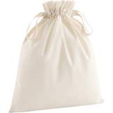 Westford Mill Soft Organic Cotton Drawcord Bag (Pack of 2) (L) (Natural)