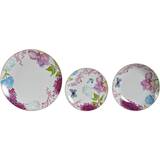 Multicoloured Plate Sets Dkd Home Decor Butterfly Plate Sets 18pcs