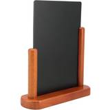 Securit Half Frame Table Top Blackboard 280mm x 200mm Mahogany
