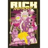 Wood Posters Close Up Rick and Morty Action Movie Poster 61x91.5cm