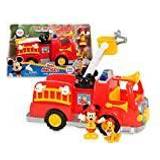 Disney Emergency Vehicles Disney Musse, Brandbil, med ljud- och ljusfunktioner, 2 figurer ingår, Leksak för barn från 3 år, MCC00