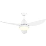 White Ceiling Fans Homcom Fan with Light, Reversible Airflow, 3