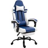 Footrests Gaming Chairs Equinox Leighton Racing Style Gaming Chair with Footrest, Blue