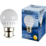 MiniSun Light Bulbs MiniSun 6 x 4W BC B22 Warm White LED Golfball Bulbs