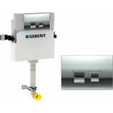 Geberit Concealed Cistern with Square Gloss Chrome Dual Flush Plate
