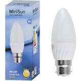 MiniSun Light Bulbs MiniSun 6 x 4W BC B22 Warm White LED Frosted Candle Bulbs