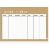 Beige Calendars Design Letters weekly planner Beige