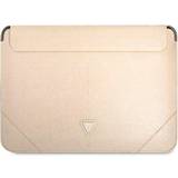 Guess Protective Macbook Sleeve 16" Saffiano Triangle Beige